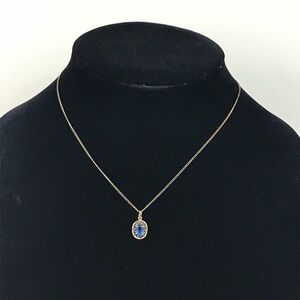 Vtg 12k Gold Fill Artisan Crystal Dainty Necklace